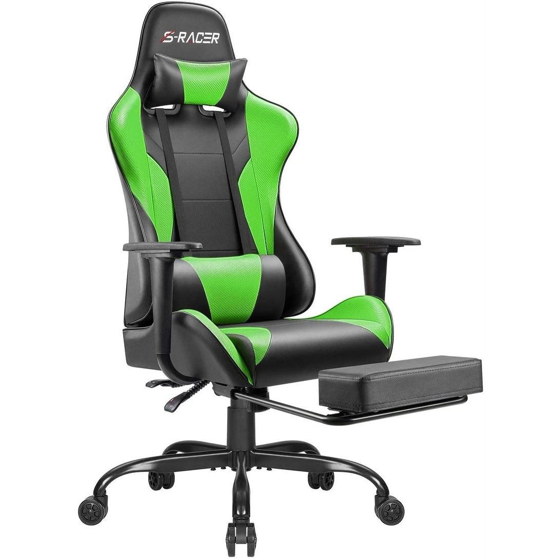 Gaming-Chair-Computer-Office-Chair-Ergonomic-Desk-Chair-with-Footrest-Racing-Executive-Swivel-Chair-Adjustable-Rolling