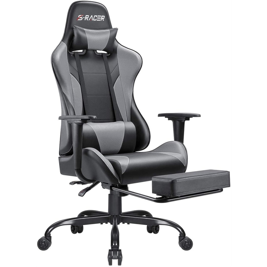 Gaming-Chair-Computer-Office-Chair-Ergonomic-Desk-Chair-with-Footrest-Racing-Executive-Swivel-Chair-Adjustable-Rolling