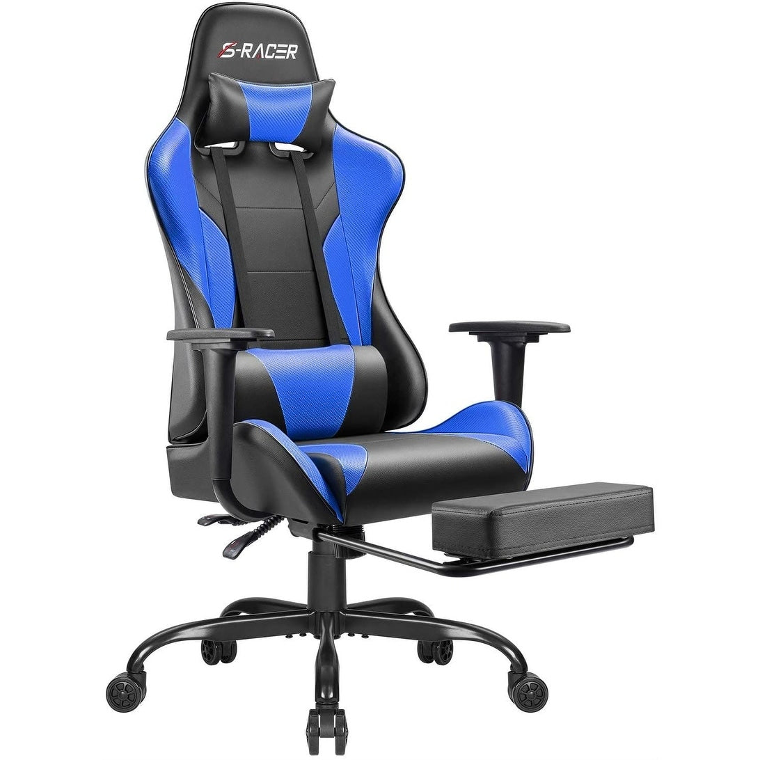 Gaming-Chair-Computer-Office-Chair-Ergonomic-Desk-Chair-with-Footrest-Racing-Executive-Swivel-Chair-Adjustable-Rolling