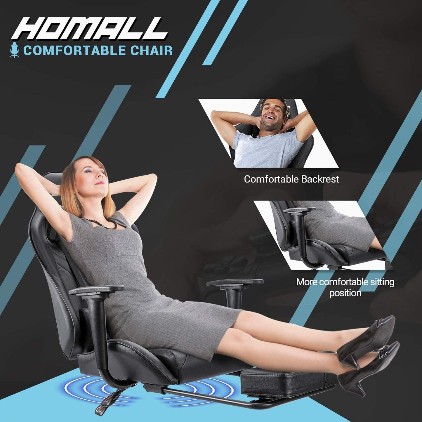 Gaming-Chair-Computer-Office-Chair-Ergonomic-Desk-Chair-with-Footrest-Racing-Executive-Swivel-Chair-Adjustable-Rolling