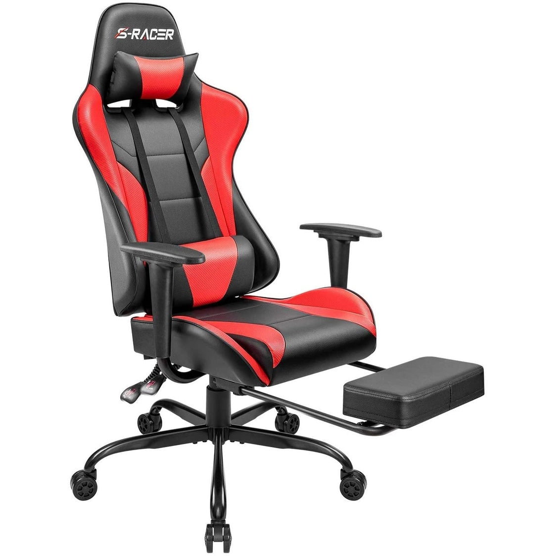 Gaming-Chair-Computer-Office-Chair-Ergonomic-Desk-Chair-with-Footrest-Racing-Executive-Swivel-Chair-Adjustable-Rolling